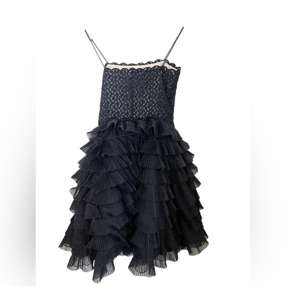 Red Valentino Garavani tiered tulle ruffled dress - Picture 2 of 10